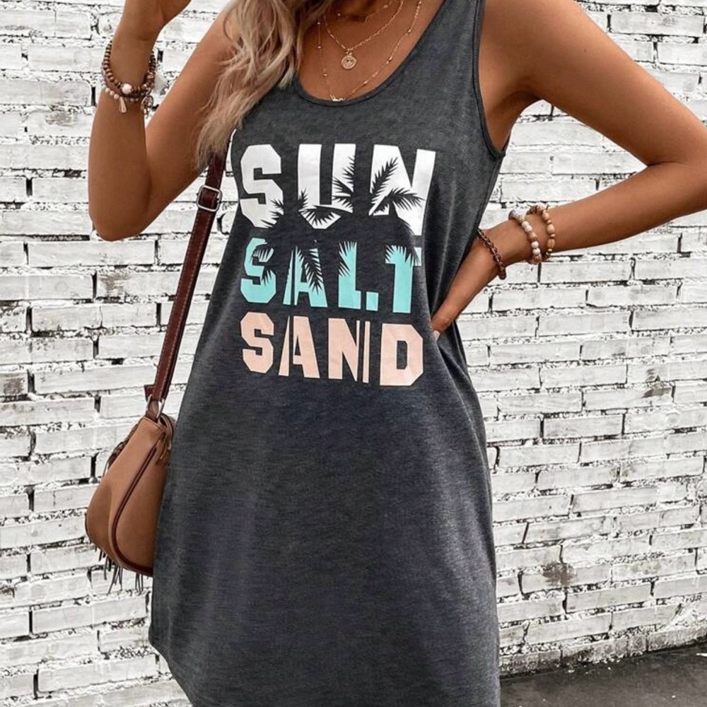 New beach dress sleeveless - Picture 3 of 5